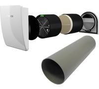 BOSCH ventilación descentralizada V2000D 43 /K Kit completo: con tubo de montaje, rejilla exterior - 7735600363