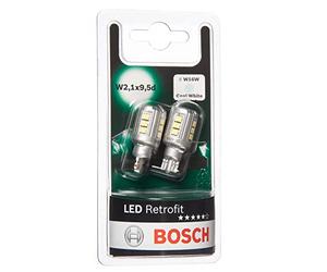 Bosch W16W LED Retrofit Lámparas para vehículos, 12 V 1, 8 W W2, 1x9, 5d, Lámparas x2