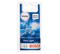 BOSCH Lámpara W16W Pure Light halógena para AUDI: TT, A5, A4, SQ5, SQ7, RS3, S5, RS4, S3, RS Q3, Q5, A3, Q7, Q2, Q3, S7, A6, RS5 (Ref: 1 987 301 049)