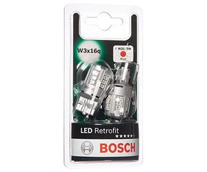 Bosch W21/5W LED Retrofit Lámparas para vehículos, 12 V 2, 5 W W3x16q, Lámparas x2