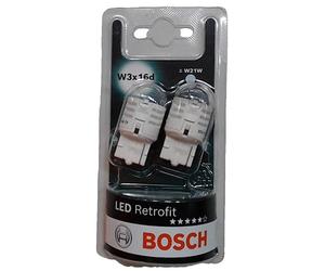 Bosch W21W LED Retrofit Lámparas para vehículos, 12 V 2, 5 W W3x16d, Lámparas x2
