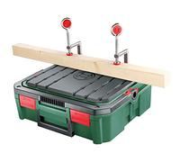 Bosch Workbox SystemBox con superficie de banco de trabajo integrada (talla S, accesorio para sierra de calar Bosch PST 700, en caja)