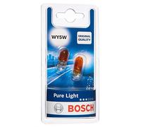 Bosch WY5W Pure Light Lámparas para vehículos, 12 V 5 W W2, 1x9, 5d, Lámparas x2