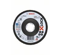 BOSCH X-LOCK Muelas abrasivas de láminas del sistema Best for Metal Ø 125 mm, G 80, X571, versión curvada, fibra de vidrio 2608619203
