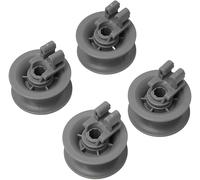 Boschh - Rueda para cesta superior para lavavajillas (4 unidades, metal), color gris