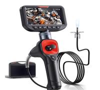 Boscopio articulado de cuatro vías con rotación de 360°, pantalla de 5 pulgadas, sonda direccional de 6.5 mm, cámara de inspección, endoscopio automotriz con 6+1 LED (F606BD-MAX-1.5M)