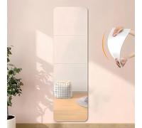 Bosdontek 4 Piezas Espejos Adhesivos, 20 x20 cm Espejo Adhesivo de Pared, Flexibles Pegatinas de Espejo Sin Marco Espejos para Decoración del Hogar, Sala de Estar, Baño, Dormitorio