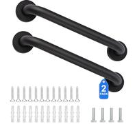 Bosdontek Asa de Seguridad para Baño, 2 Piezas 30cm Agarraderas Baño, Antideslizante Asidero Ducha Agarraderas Baño, Barra Ducha Agarrador Soporte Ducha Para Personas Mayores Niños (Negro)