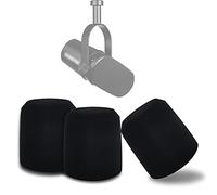 Boseen Parabrisas de Espuma de micrófono para Shure MV7, Cubierta de micrófono, Parabrisas para MV7, Espuma de micrófono Profesional para grabación, 3 Unidades