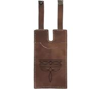 BOSENIYU Cartera de cuero para mujer, tarjetero pequeño con correa a presión y cierre, color marrón., Brown, 3.5x2.4.0.2 in, Casual
