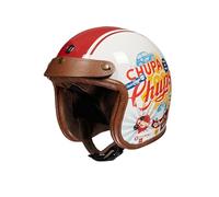 BOSERMEM Casco De Moto Retro, Casco Abierto Certificado ECE 22.06. El Forro Es Ventilado y Transpirable. Adecuado para Motocicletas, Cruceros, Scooters y Ciclomotores(Pop Blanco, L=57-58cm)