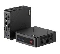 BOSGAME Mini PC E4, mini computadoras con AMD Ryzen 5 3550H, 16 GB DDR4 512 GB PCIe SSD, RJ45 dual, pantalla triple 4K, USB-C, USB 3.2, Wi-Fi 5/BT 5.0, computadora de escritorio para oficina, hogar y