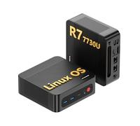 BOSGAME Mini PC P4, AMD Ryzen 7 5700U, DDR4 de 16 GB, SSD PCIe de 512 GB, LAN dual 2.5G/Wi-Fi 6E/BT5.2, pantalla triple 4K, escritorio silencioso compacto para juegos, oficina, diseño