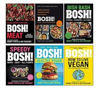 BOSH Series 6 Books Collection Set By Henry Firth & Ian Theasby (Speedy BOSH, BISH BASH BOSH, BOSH Simple recipes, BOSH Meat, Healthy Vegan, How to Live Vegan)