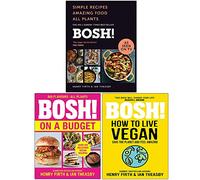 BOSH Simple recipes [Hardcover], BOSH on a Budget, BOSH How to Live Vegan By Henry Firth & Ian Theasby 3 Books Collection Set