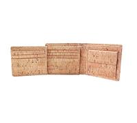 boshiho - Cartera de Corcho, Delgada, Plegable, con Bolsillo para Las Monedas, Cartera Vegana respetuosa con el medioambiente para Regalo (Corcho 03)