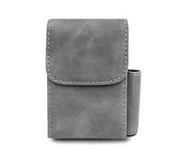 Boshiho Neutral Funda de piel sintética para cigarrillos piel bolsa para encendedor (gris)