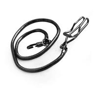 BOSHIYA Cadena de reloj de bolsillo con clip, estilo vintage, aleación de metal, chaleco de bolsillo, cadena de serpiente con caja, US-ZT-negro-06