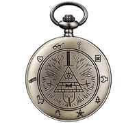 BOSHIYA Gravity Falls Bill Cipher Collar Accesorios Hombres Relojes de Bolsillo Reloj Regalos para Niños