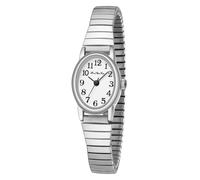 BOSHIYA Pequeños relojes dorados para mujer, fáciles de leer, analógicos, de cuarzo, con banda de expansión de acero inoxidable, resistente al agua, Plateado, ovalado, Oval, Moderno
