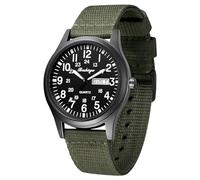 BOSHIYA Reloj militar táctico para hombre, reloj de campo para deportes al aire libre/trabajo, impermeable, analógico, de cuarzo, minimalista, ligero, de nailon, movimiento japonés importado,