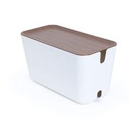 Bosign Colector de cables Cable Organiser XXL decoración de madera oscura