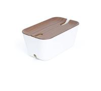 Bosign Caja para cables Cable Organiser M decoración de madera oscura