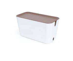 Bosign Colector de cables Cable Organiser XXL decoración de madera oscura