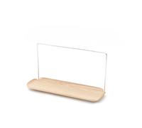 Bosign Estante para platos con soporte para paño LEAF Álamo-acero inoxidable