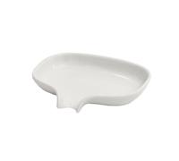 Bosign Jabonera porcelana con pico para goteo blanco