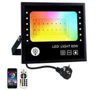 BOSITE Foco LED RGB Exterior, Focos Cambio de Color,Proyector LED RGBW,16 millones de color 28 Modos,IP66 Impermeable,Con APP y Mando a Distancia