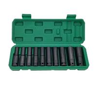 Bosiyrggrl 10 Piezas 8-17 Mm 1/2 Pulgada Llave EléCtrica Cabeza de ZóCalo NeumáTico Llave EléCtrica de Litio Apertura Hexagonal Alargada