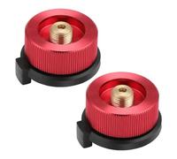 Bosiyrggrl 2 Pcs Camping Adaptador de Gas Convertidor Conexión de la Estufa para el Recipiente de Butano para Atornillar el Cartucho de Gas