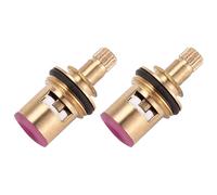 Bosiyrggrl 2 Piezas 1/2 Pulgada 20 Dientes Cartucho de Grifo de CeráMica Disco VáLvula de Cuarto de Vuelta Reemplazo Caliente FríO