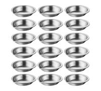 Bosiyrggrl 20 Bandejas de Acero Inoxidable para Mezclar Pintura con Vertedor, Paletas de Acuarela Reutilizables para Artistas.