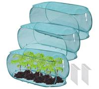 Bosiyrggrl 3 Cubiertas de para Plantas de Jardín de 99 X 40 X 45 cm con 24 Clavos de Protector de Red para Plantas.