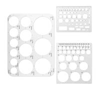 Bosiyrggrl 3 Plantillas Circulares para Dibujar. Plantillas Circulares Flexibles con Formas Geométricas. Reglas de Medición de Plástico de 6 Tamaños.