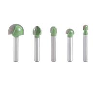 Bosiyrggrl 5 Unids 6Mm VáStago Bolas de Enrutador de Punta de Bola Juego Del Fresado Round Cove Box Broca de Fresado de NúCleo de Radio CNC de Carburo SóLido