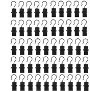 Bosiyrggrl 50 Clips de Metal para Cortinas con Gancho, Clips para Fotos, Accesorios para Ventanas del Hogar, Gancho para Cortinas de Hierro Resistente y Duradero