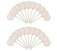 Bosiyrggrl 50 Piezas Pizarra Cupcake Toppers Selecciones Tablero de Etiquetas de Buffet Etiqueta de Comida Palillo de Dientes en Bandera Letreros de Aperitivo B