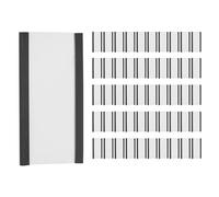 Bosiyrggrl 50 Soportes MagnéTicos para Etiquetas con Soportes MagnéTicos para Tarjetas de Datos con Protectores de PláStico Transparente para Estantes de Metal (1 X 2 Pulgadas)