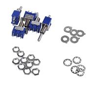 Bosiyrggrl 5pzs AC 3A/250V 6A/125V Interruptor de palanca de enclavamiento de 2 posiciones mini SPDT ENCENDIDO/ENCENDIDO