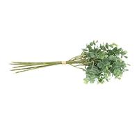 Bosiyrggrl 6 Unids Eucalipto Plástico Artificial Hojas Manojo para el Hogar Navidad DecoracióN de la Boda PequeñO Faux Follaje Falso Dinero Hoja Planta Verde
