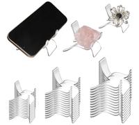 Bosiyrggrl 72 Soportes de Exhibición para Rocas, 3 Tamaños de Acrílico, Mini Caballetes para Exhibir Piedras, Geodas, Pequeños Objetos de Colección.