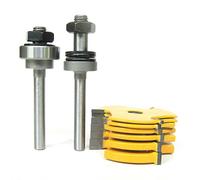 Bosiyrggrl 8pc 1 / 4inch Shank Slot, Assembly 6 cutters & 2 bombers Router Bit Set