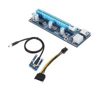 Bosiyrggrl Adaptador Mini PCIE 16X, Extensor PCIE A PCI Express16x, con 4 Condensadores Sólidos e Interfaz de 6, para Minería de Tarjetas de Vídeo