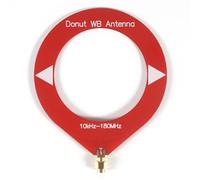 Bosiyrggrl Antena de Banda Tipo Donut de 10 KHz A 180 MHz, Antena Receptora, Mini Antena de Bucle para Radio, Walkie Talkie, SDR, Color Rojo