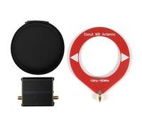 Bosiyrggrl Antena de Banda Tipo Donut de 10 KHz A 180 MHz con Convertidor de Baja Impedancia para Radio Walkie Talkie SDR Rojo