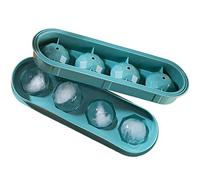 Bosiyrggrl Bandeja Redonda para Cubitos de Hielo, Bandeja para Moldes de Bolas de Hielo Reutilizable FáCil de Liberar para Whisky, CóCteles FabricacióN de Bolas de Hielo Verde