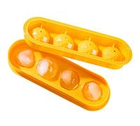 Bosiyrggrl Bandeja Redonda para Cubitos de Hielo, Reutilizable Bandeja Molde para Bolas de Hielo FáCil de Liberar para Whisky, CóCteles FabricacióN de Bolas de Hielo Naranja